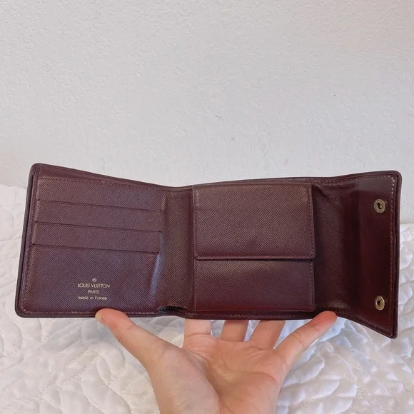 Authentic Louis Vuitton Cherry Monogram Mini Lin Canvas Compact Wallet - Picture 5 of 16